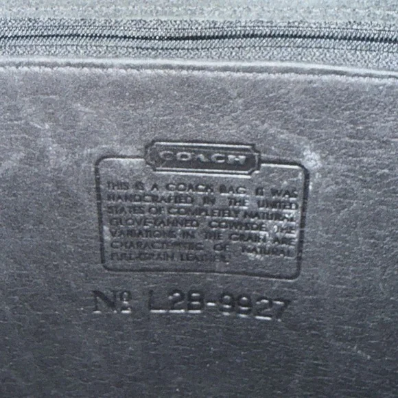 VTG 90s Coach Black Leather Willis Crossbody Bag Purse Turnlock 9927 - Picture 10 of 16